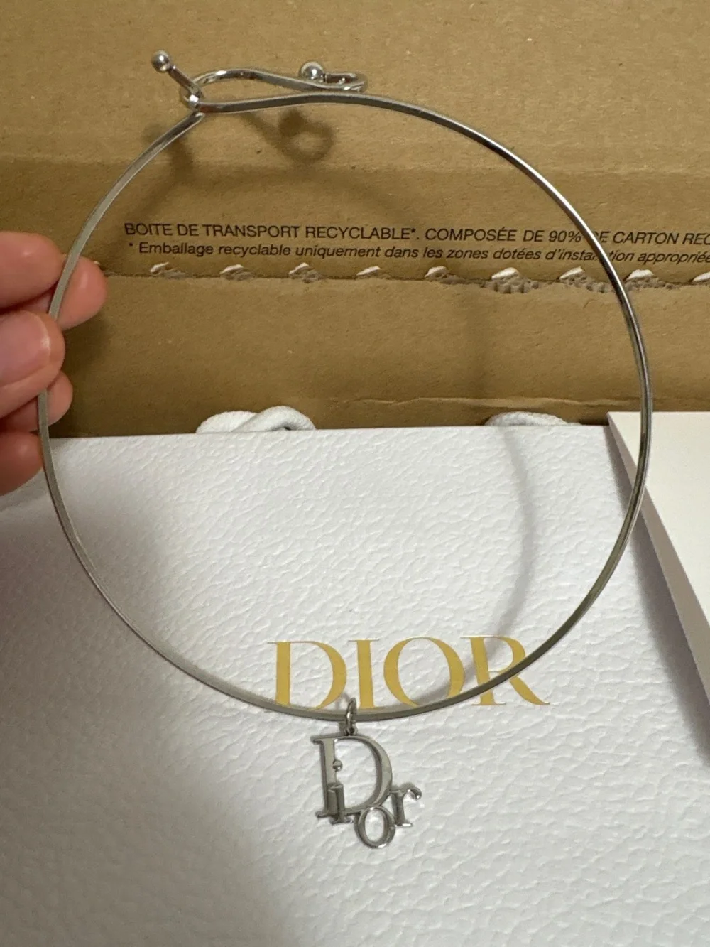 Dior Logo Charm choker